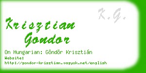 krisztian gondor business card