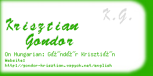 krisztian gondor business card